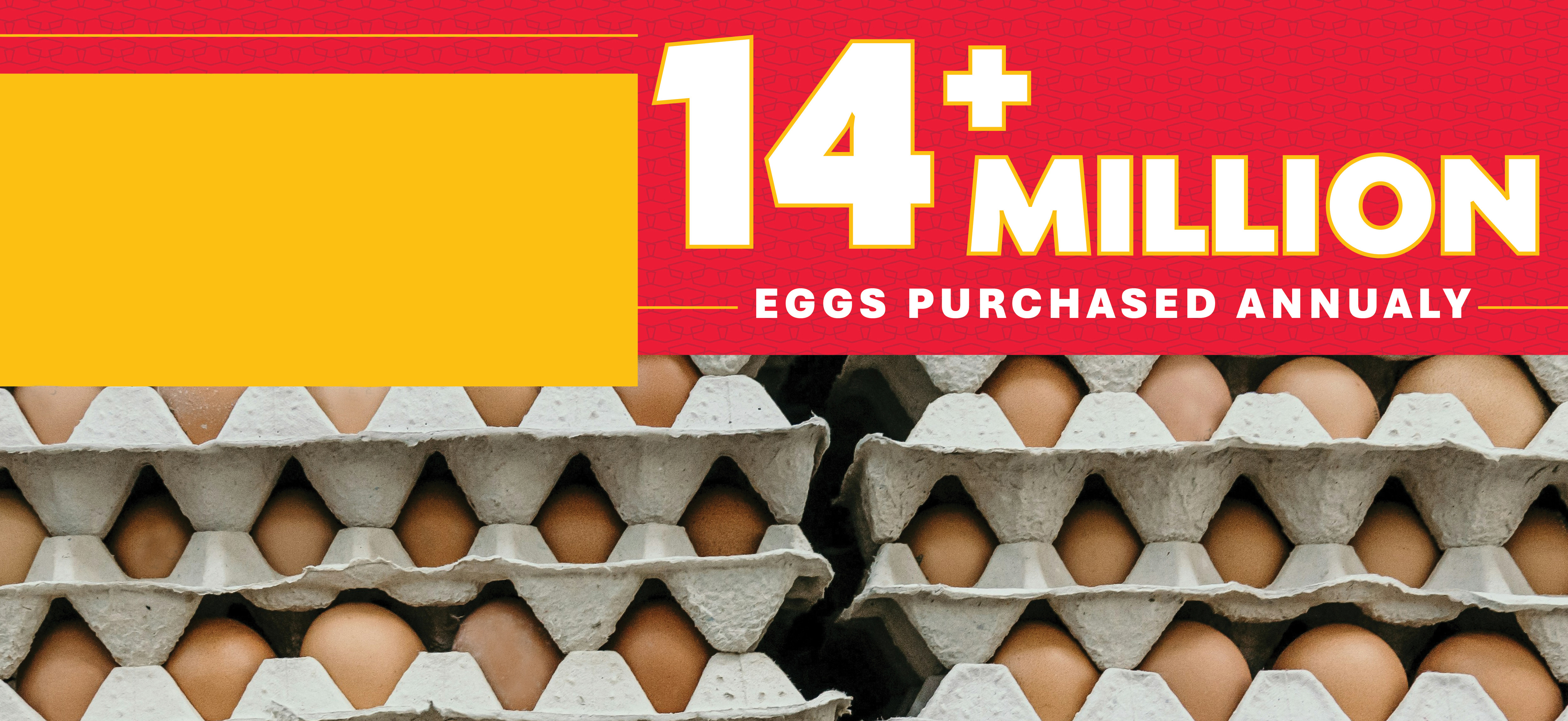 14+ million eggs purchased annually